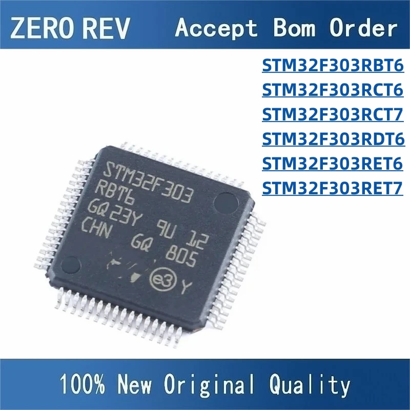 

100% New STM32F303RBT6 STM32F303RCT6 STM32F303RCT7 STM32F303RDT6 STM32F303RET6 STM32F303RET7 LQFP64 Brand new original chips ic