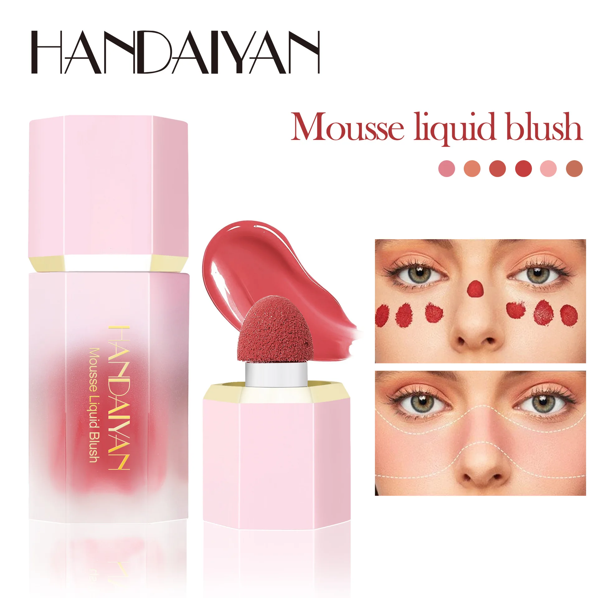 

3PCS/LOT Liquid Cheek Blush Facial Nourishing Blush Gel Cream Waterproof Multi-purpose Eyes&Lips Makeup Blush Stick Cosmetics