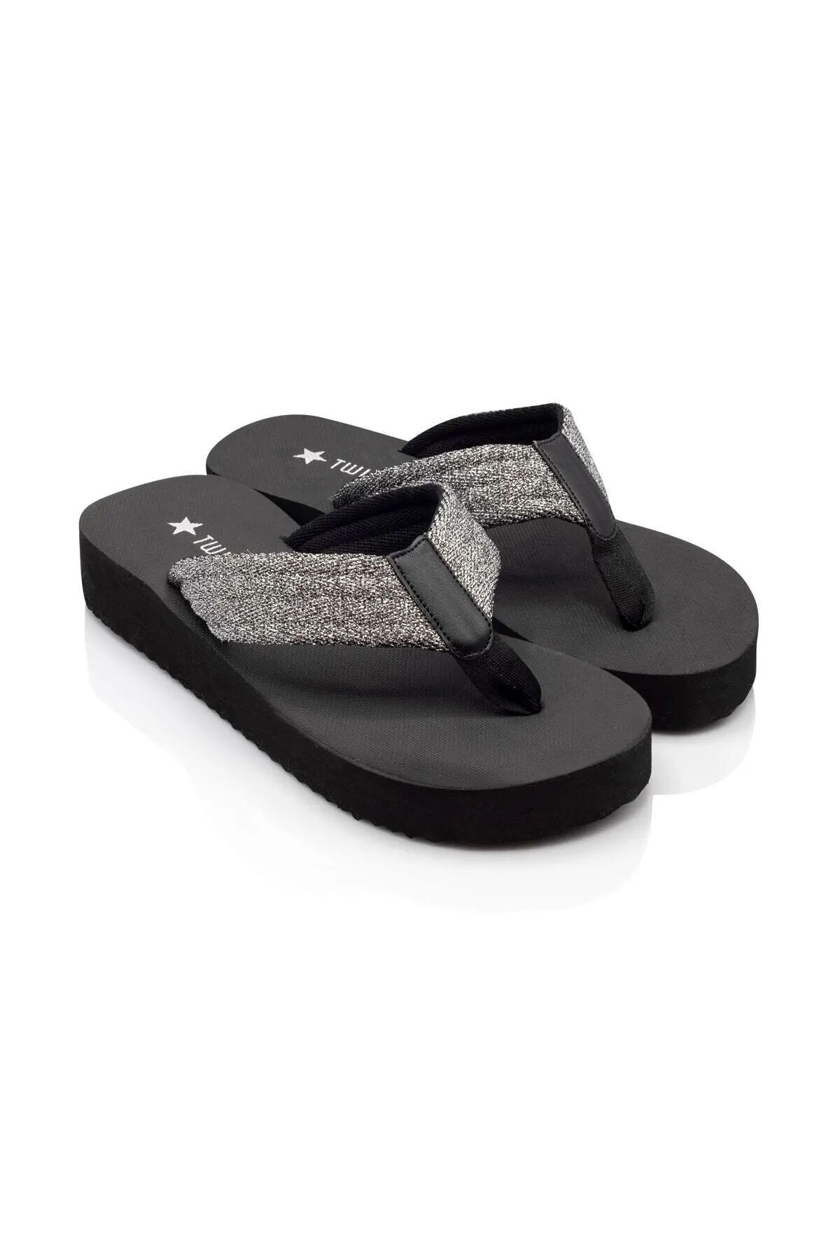 

Женские модные удобные тапочки, сандалии Angelina, серебристые