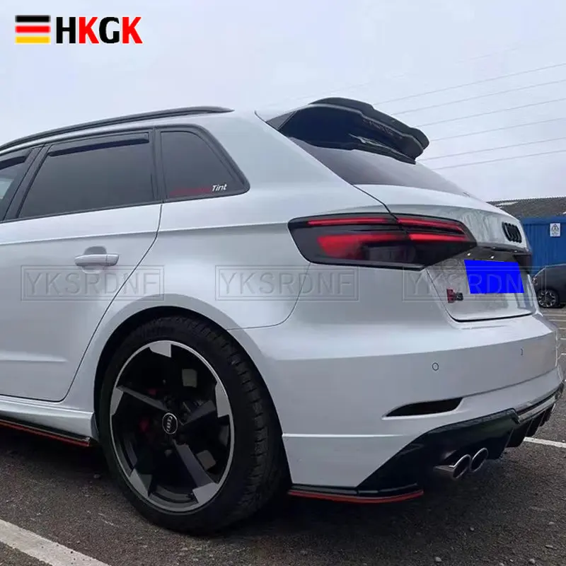 

Стайлинг автомобиля спойлер крыло губа для Audi A3 S3 хэтчбек 2014 - 2020 Высокое качество ABS пластик Автомобильный задний багажник крыша губа спойл...