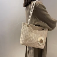 womens straw handmade woven handbags large capacity beach summer simple big size messenger tote shopper shoulder bags sac