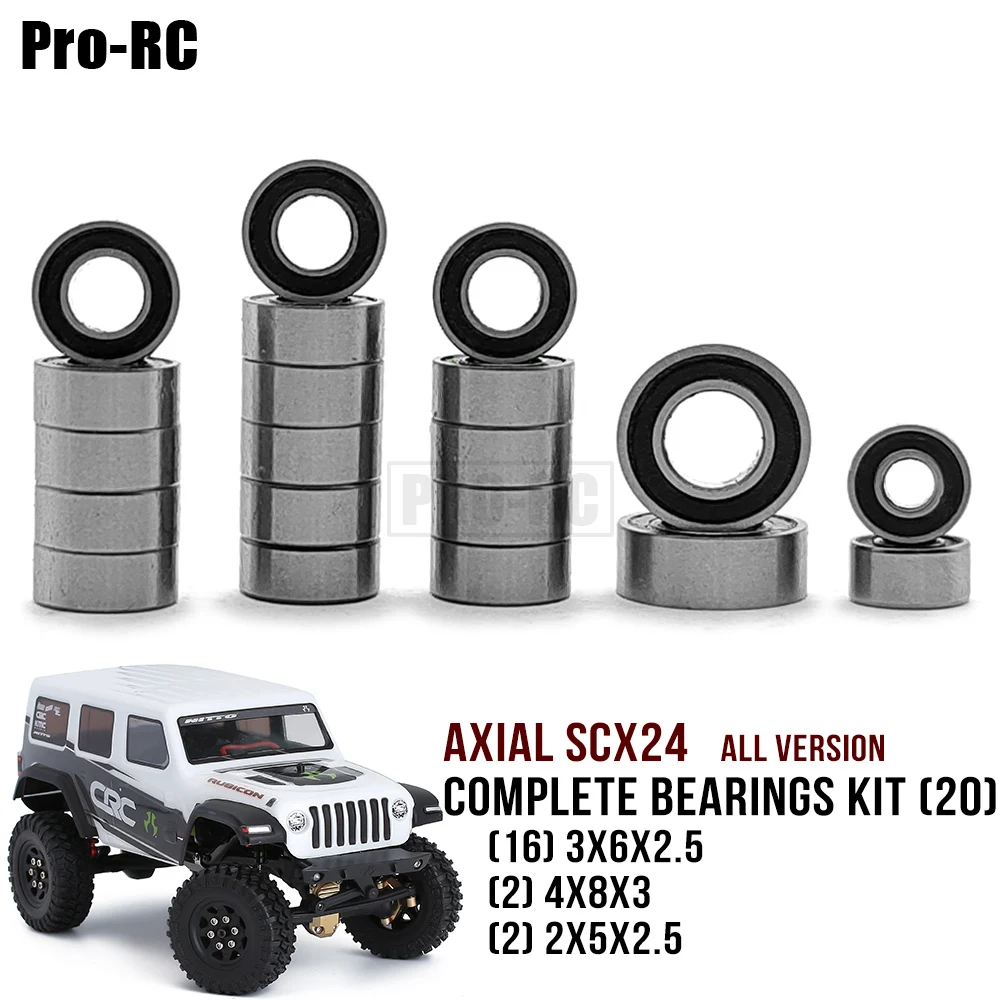 

Axial 1/24 SCX24 Complete Ball Bearings Kit (20 Pcs) for All Version 1:24 Rc Mini Crawler Car Part