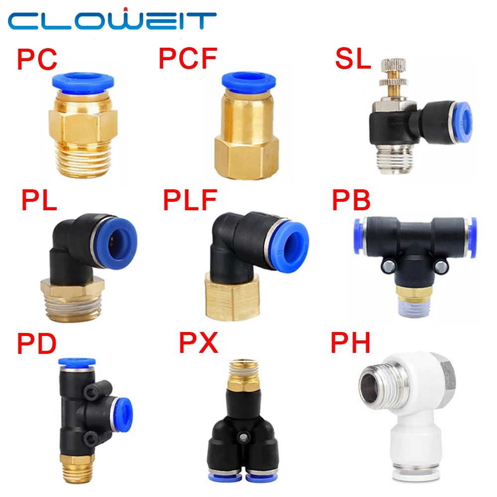 

Пневматические соединители SL 4/6/8 мм