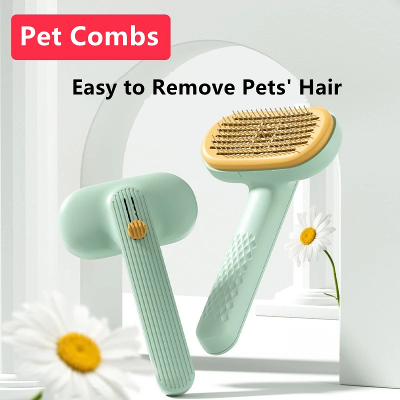 

Трехцветная Расческа для домашних животных, расческа для котят и собак, щетка для шерсти домашних животных, специальная расческа для кошачь...