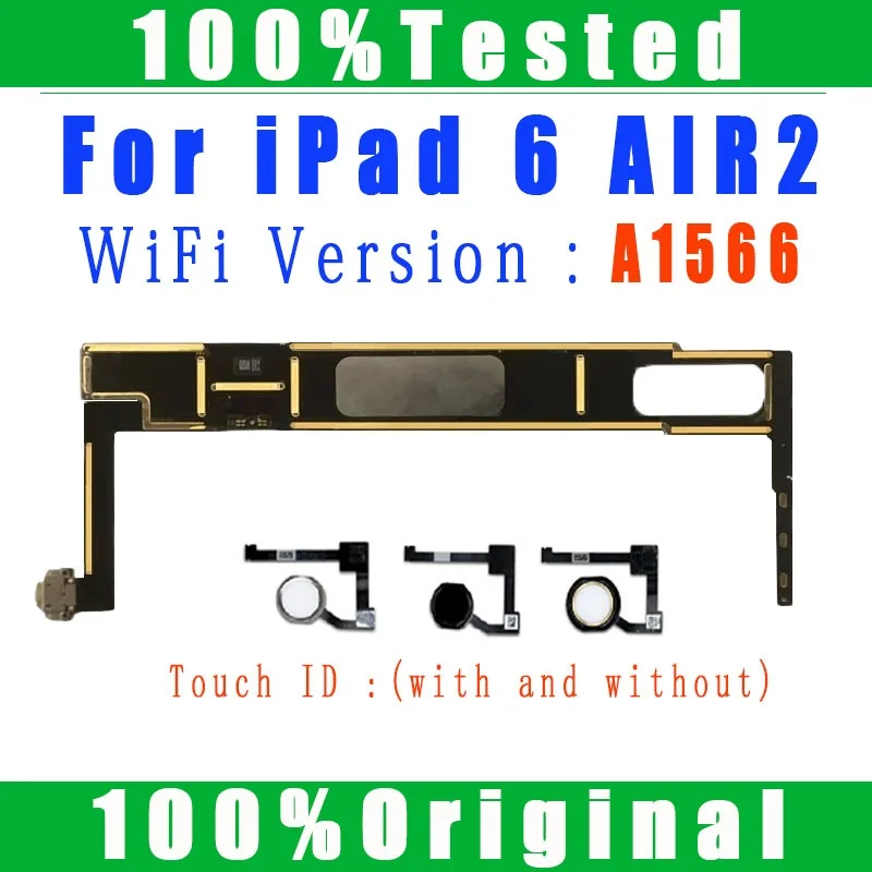 Фото A1566 Версия Wi-Fi Clean iCloud с полным чипом, материнская плата для iPad 6 Air 2, материнская плата, материнская плата №2