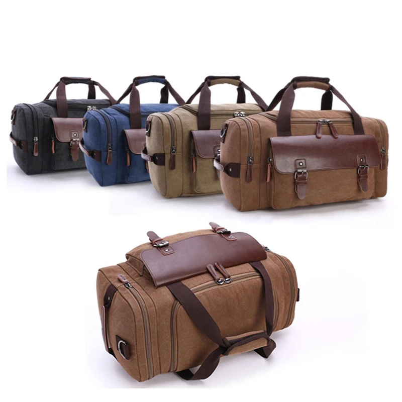 Large Capacity Outdoor Travel Bag CanvasBag Short Trip Travel Bags Student Shoulder Messenger Bag Handbag Luggage Bags Backpack