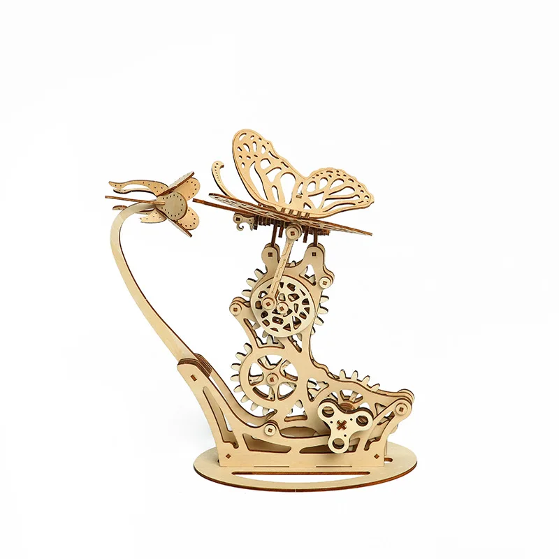

Butterfly Wooden Simulation 3D Puzzle Mechanical Three-Dimensional Model Decoration Puzzle Wooden Puzzle Childhood Development