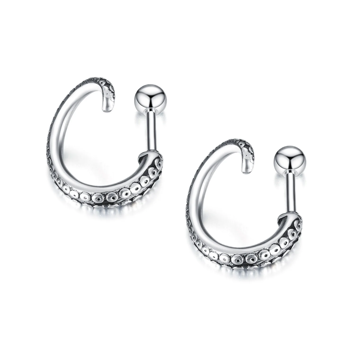 

Accessories Classic Vintage Men's Stainless Steel Octopus Tentacle Earrings Trend Punk Style Stud Earrings