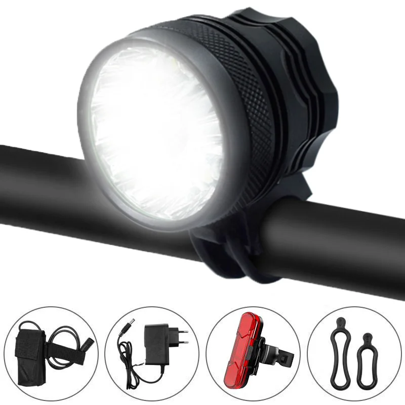 

Фара велосипедная Передняя светодиодная XM-L 12 * T6, 20000 лм, с аккумулятором 18650