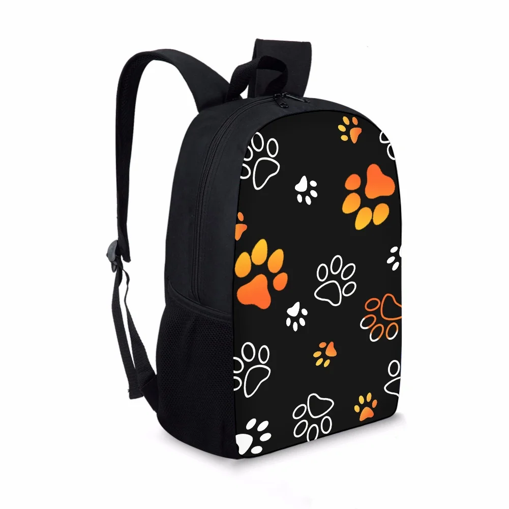 FORUDESIGNS Cartoon Animal Paw Design Footprint Women Backpacks for Teenager Boy Girl MenStudent School Bag Rucksacks for Laptop