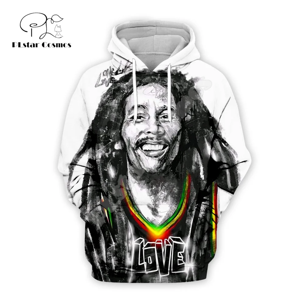 NewFashion Боб Марли Регги музыкант растафари с татуировками льва винтажный пуловер