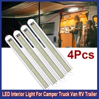 4Pcs/set Car Interior Light Bar 12V led Strip Lights For Camper Truck Van RV Trailer Boat Cargo Cabient Lights Fixture Motorhome