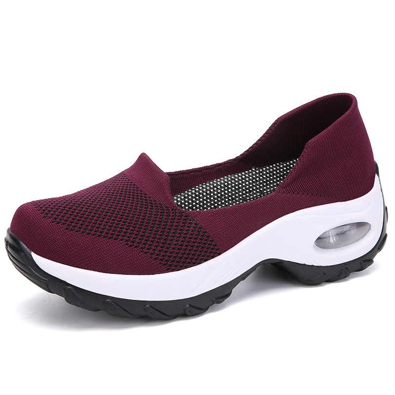 Sneakers Women Running Shoes Platform Breathable Mesh Slip-On Shoes Light Woman Sports Air Cushion Shoes  Zapatillas Mujer