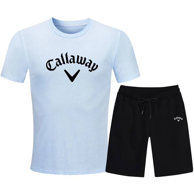 New Summer Hot Selling Men's Golf Set Sports Shorts Set Breathable Pants Fitness Competition Training Basketball Set T-shirt