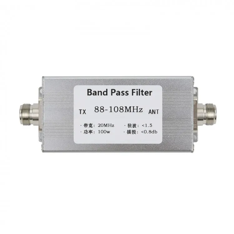 

Anti-Interference High Receiving Sensitivity 100W Band Pass Filter BPF 88-108MHz Bandpass Filter