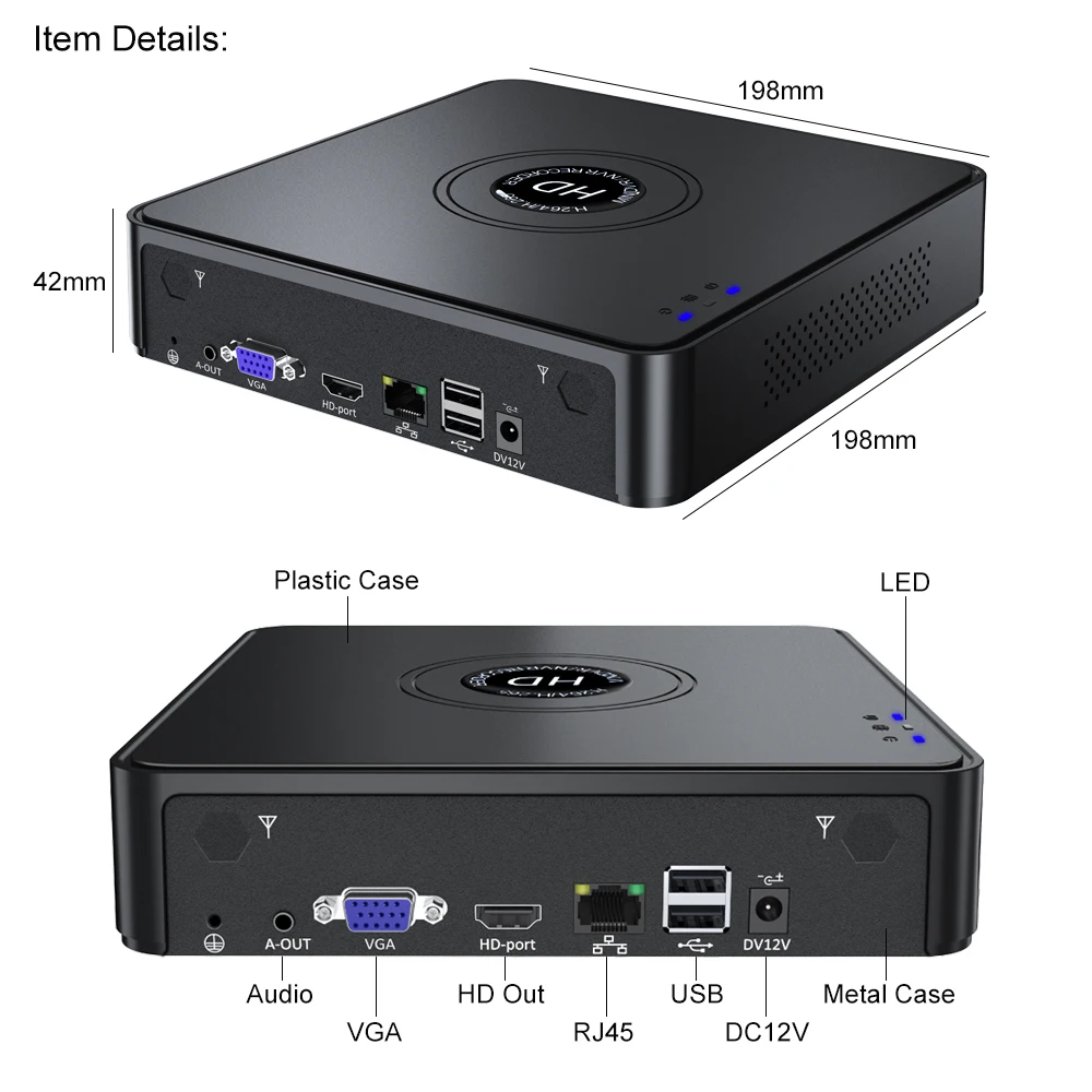 H.265 CCTV NVR 8CH 9CH 16CH 32CH для 2MP 5MP 4K IP-камеры с поддержкой обнаружения человеческого лица