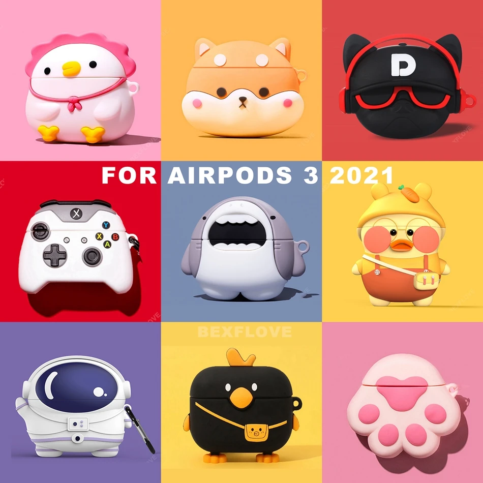 

Earphone Case For AirPods 2 3 Pro Case 3D Cute Cartoon Anime Silicone Cover For Apple Air Pods 3 2 2021 Pro Earpods Earbuds Case