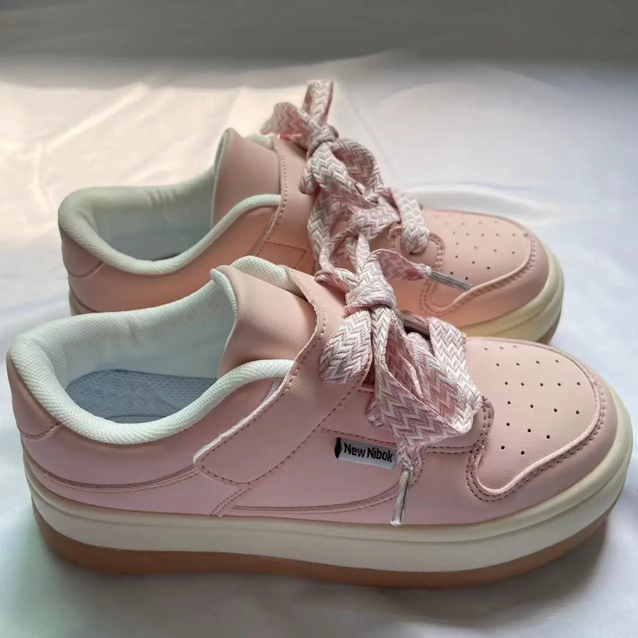 

Pink Shoes Bread Shoes Breathable Summer Round Head Single Shoes Soft Sister Trend College Casual Shoes Women