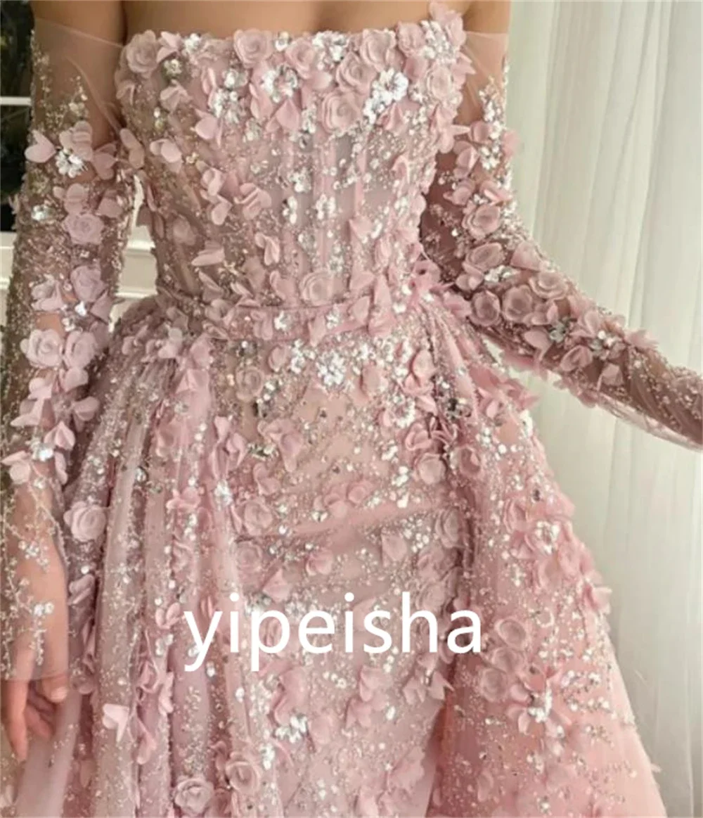 Индивидуальное слотное элегантное бальное платье с открытыми плечами вечернее