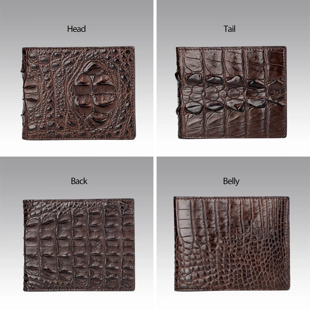 Классический роскошный кошелек из натуральной крокодиловой кожи на заказ с
