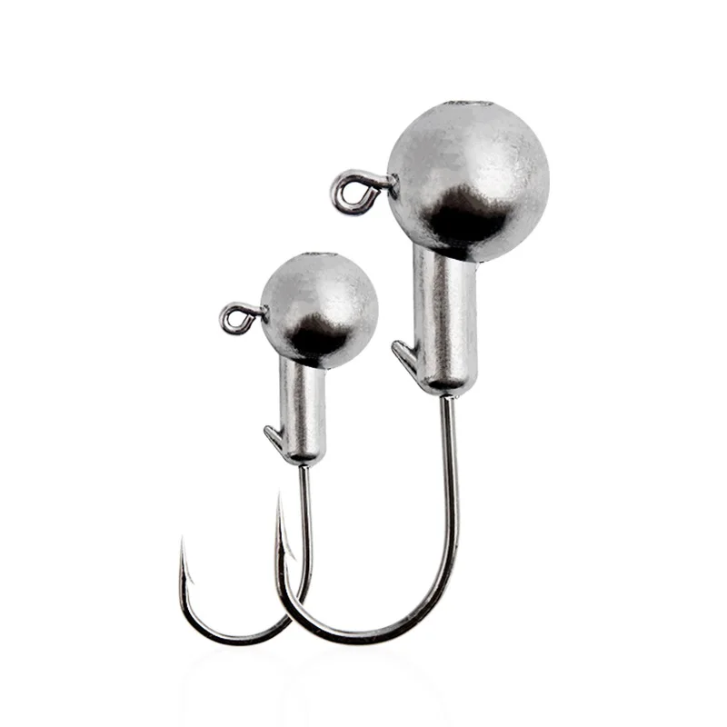 

10pcs Crank Head Jigs Hook 1g-28g All Size Round Ball Jig Head Hooks Hard Bait Soft Worm Jig Hook for Fishing все для рыбалки