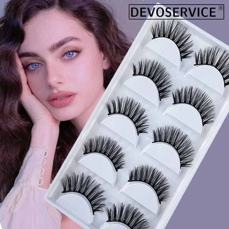 

NEW 3/5Pairs 3D Faux Mink Eyelashes Thick Soft Fake Eye lashes Extension Makeup Handmade Fake Lash Reusable Eyelashes Makeup