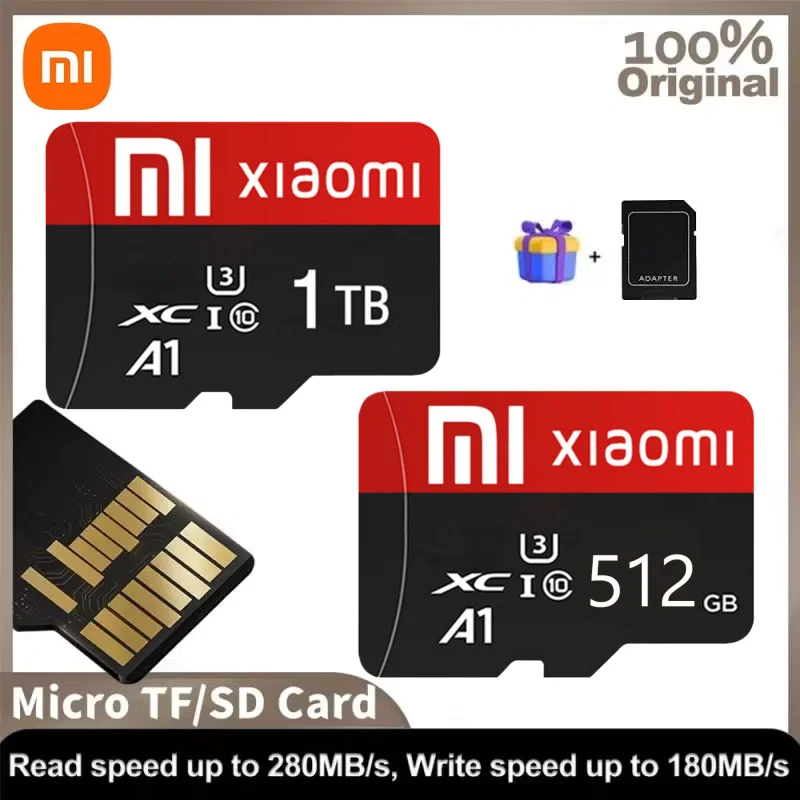 Xiaomi 2TB 1TB Memory Card Class10 A2 Micro TF SD 128GB 256GB 512GB Cartao De Memoria For Camera Nintendo Switch