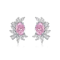 ly 100 925 sterling silver emrald created moissanite gemstone engagement luxury ear stud earrings fine jewelry for women