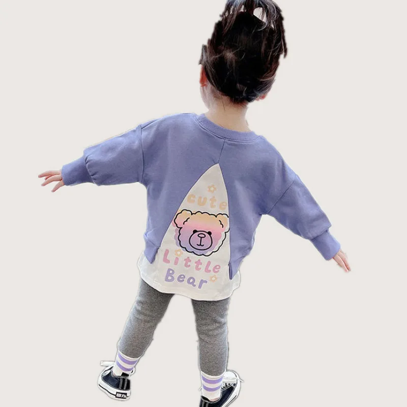 

Spring Fashion Toddler Baby Girl Fall Clothes Sets Girl Hooies Set Kids Sports Bear Sweatshirt Legging Pants 2Pcs Suits Outfits