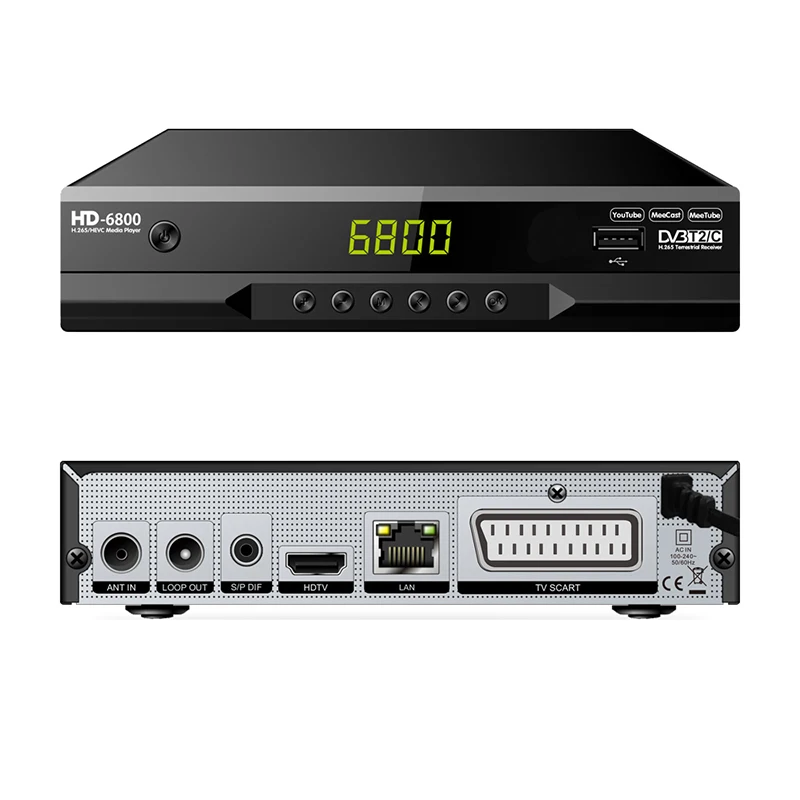 Цифровой ТВ-приемник DVB T2 C Full 1080P HD H.265/HEVC декодер телевизионная приставка с