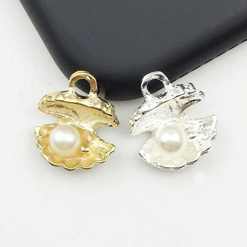 

Подвеска с жемчугом в ракушках 10 шт./лот, сплав цинка, золотой цвет, плавающий кулон, модные ювелирные аксессуары