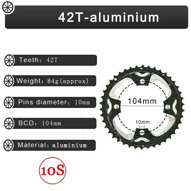 Велосипедная цепь BUCKLOS 104/64BCD 3*9/10 скоростей 24T 26T 28T 32T 38T 42T 44T велосипедная