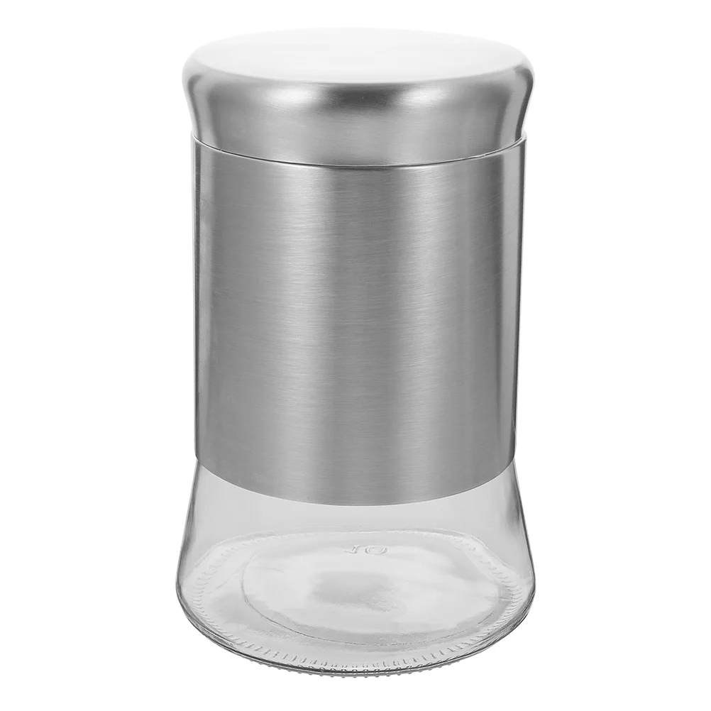 

Stainless Steel Storage Jar Kitchen Cereal Container Sealed Dried Fruit Bottle