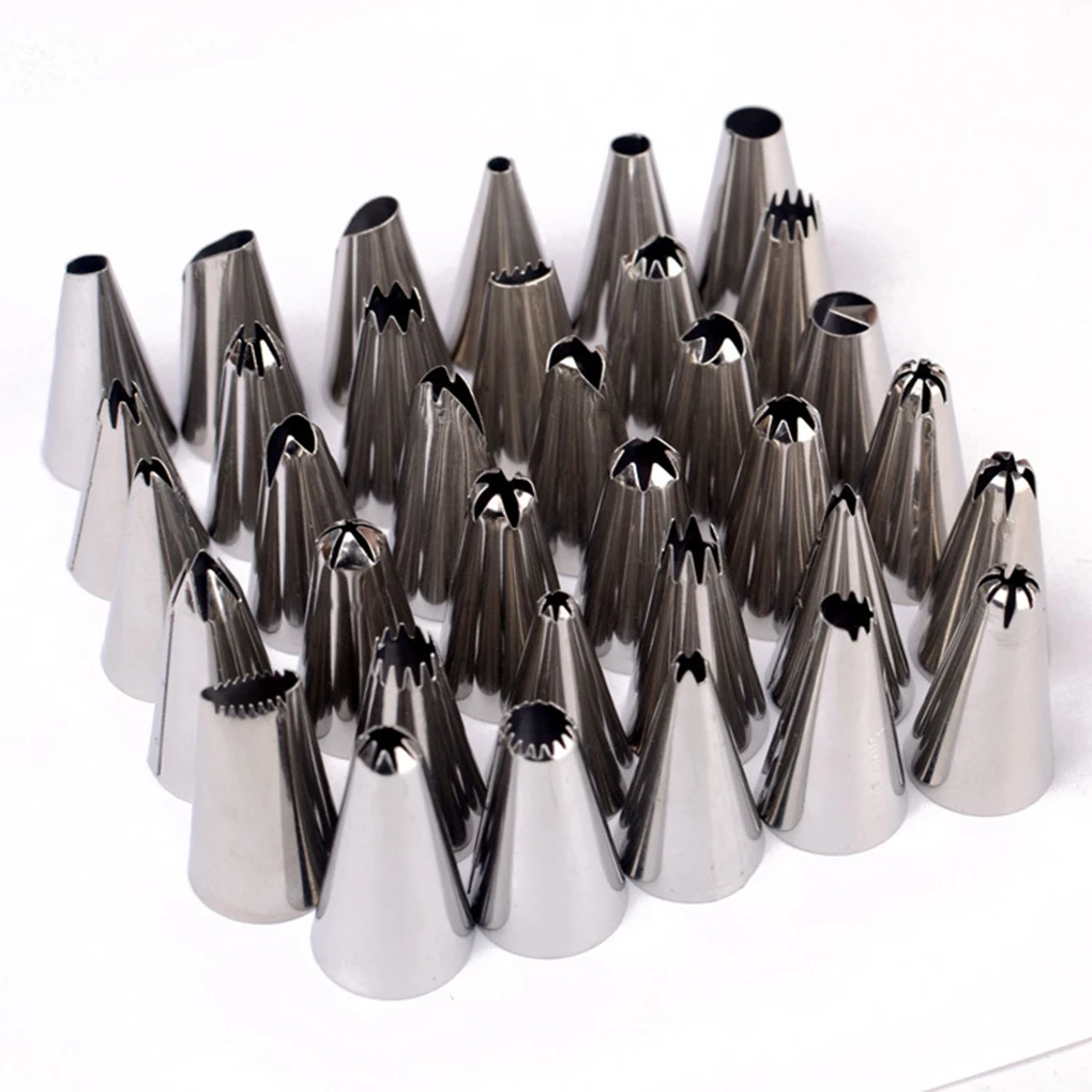 

10Pcs Pastry Nozzles Stainless Steel Icing Piping Nozzles Tips Pastry Tips For Fondant Cake Baking Decorating Tools