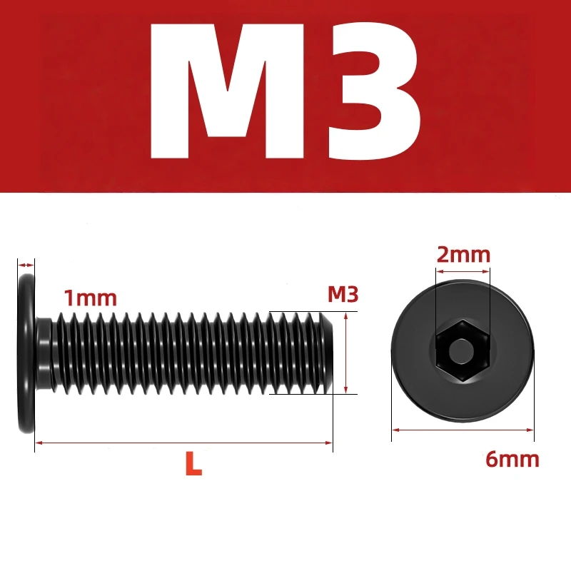 

Черные низкопрофильные винты из нержавеющей стали 304