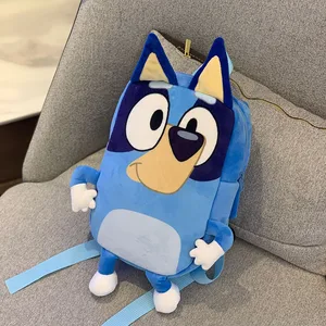 soft blu lovely cartoon the dog family plush bag children school bags bingo plush toy backpack book bag gift mochilas para niños free global ship