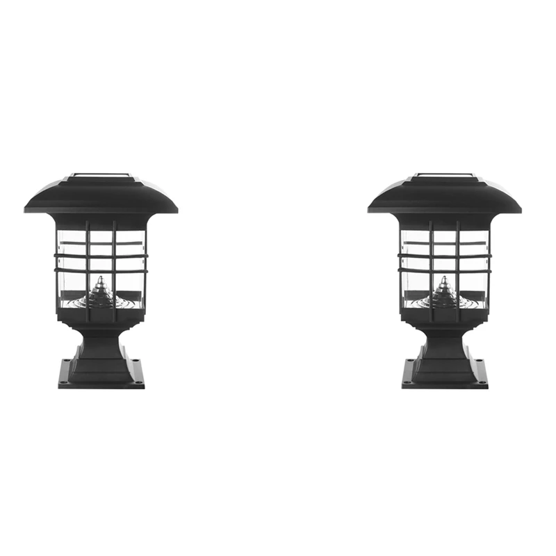 

6X Solar Post Column Lamp Waterproof Landscape Garden Solar Light LED Outdoor Post Deck Cap Column Fence Lamp
