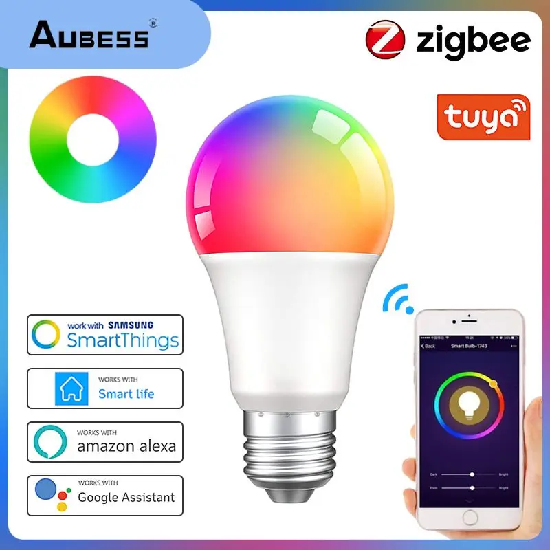 Smart Light Bulb Timer Control E27 Smart Bulb Brightness Adjustable Color Led Lamp Smart Life App Tuya Bulb Music Mode