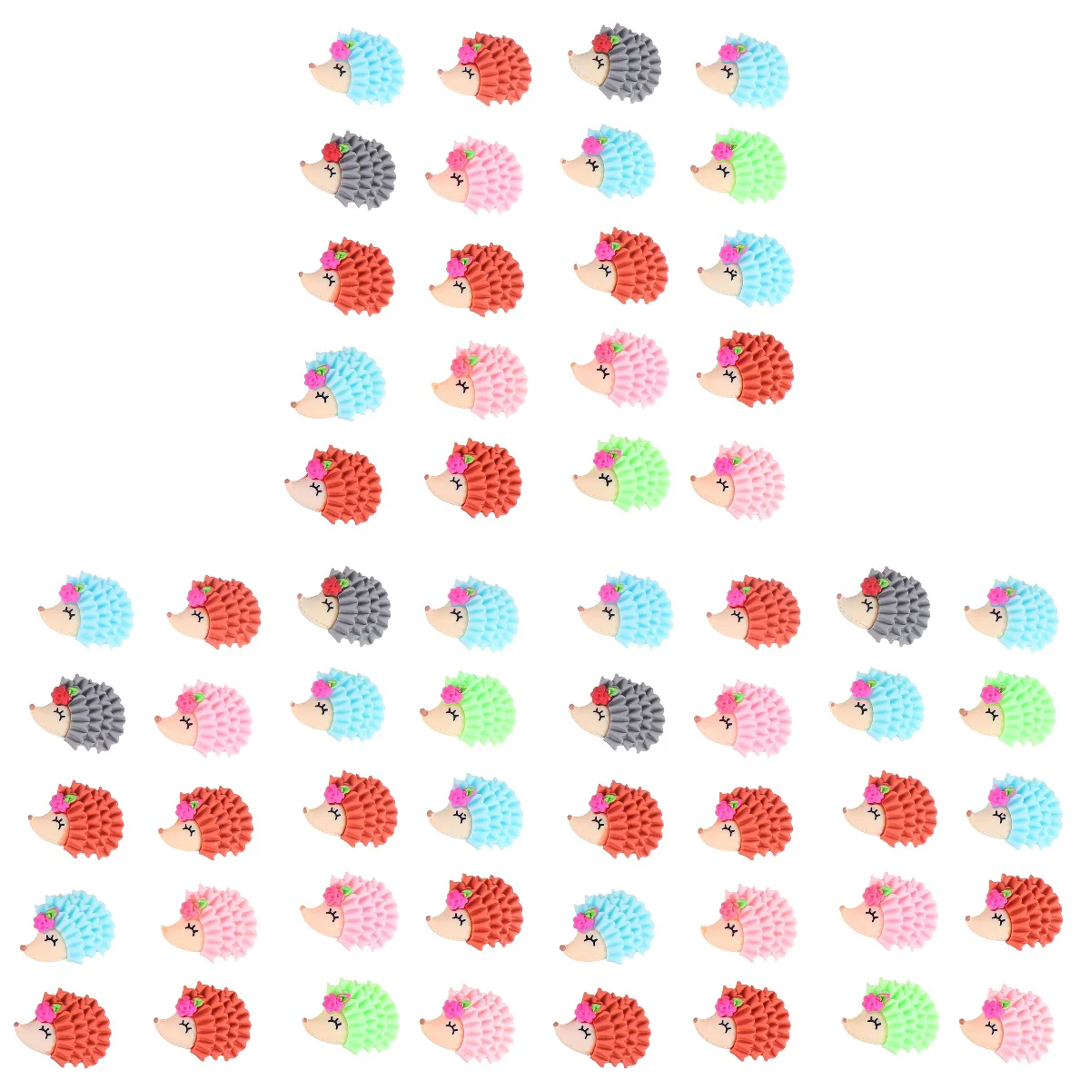 

60 Pcs Lovely Hedgehog DIY Accessories Hair Clip Accessories Refrigerator