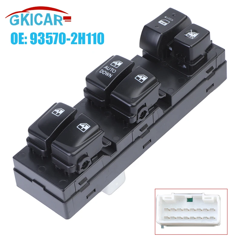 

93570-2H110 16 Pins Power Electric Window Master Switch 935702H110 For 2007- 2010 Hyundai Elantra HD