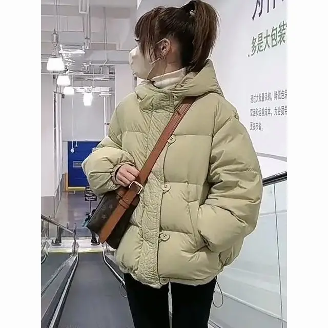 Winter Parkas Jacket Women Thicken Warm Coat Womens with Hooded Jackets Solid Cotton-padded Woman Fashion New Streetwear S73