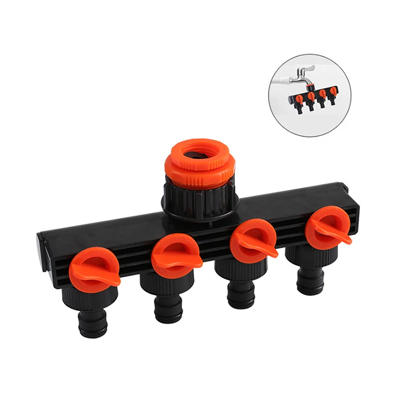 Купить Инструменты для полива сада, 4-ходовой сплиттер для шланга, капельный коллектор, фитинги, набор соединителей для труб, адаптер для крана с бы...