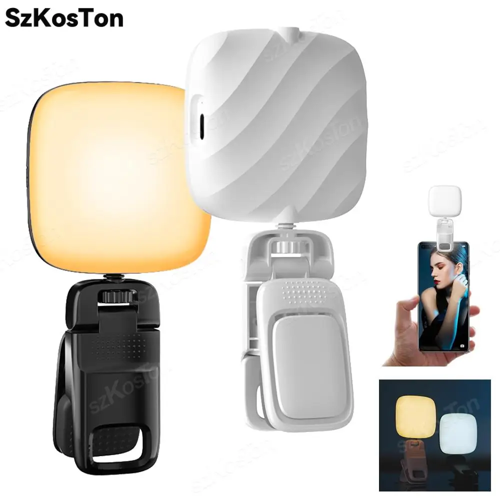 

Rechargeable Soft Selfie Light for Phone Camera Laptop 1000mAh Portable LED Phone Light Clip for Makeup Conference Vlog TikTok