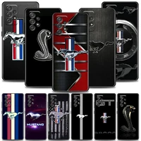 phone case for samsung a01 a02 a03s a11 a12 a21s a32 a41 a72 a52s 5g a91 case soft silicone cover coupe mustang logo