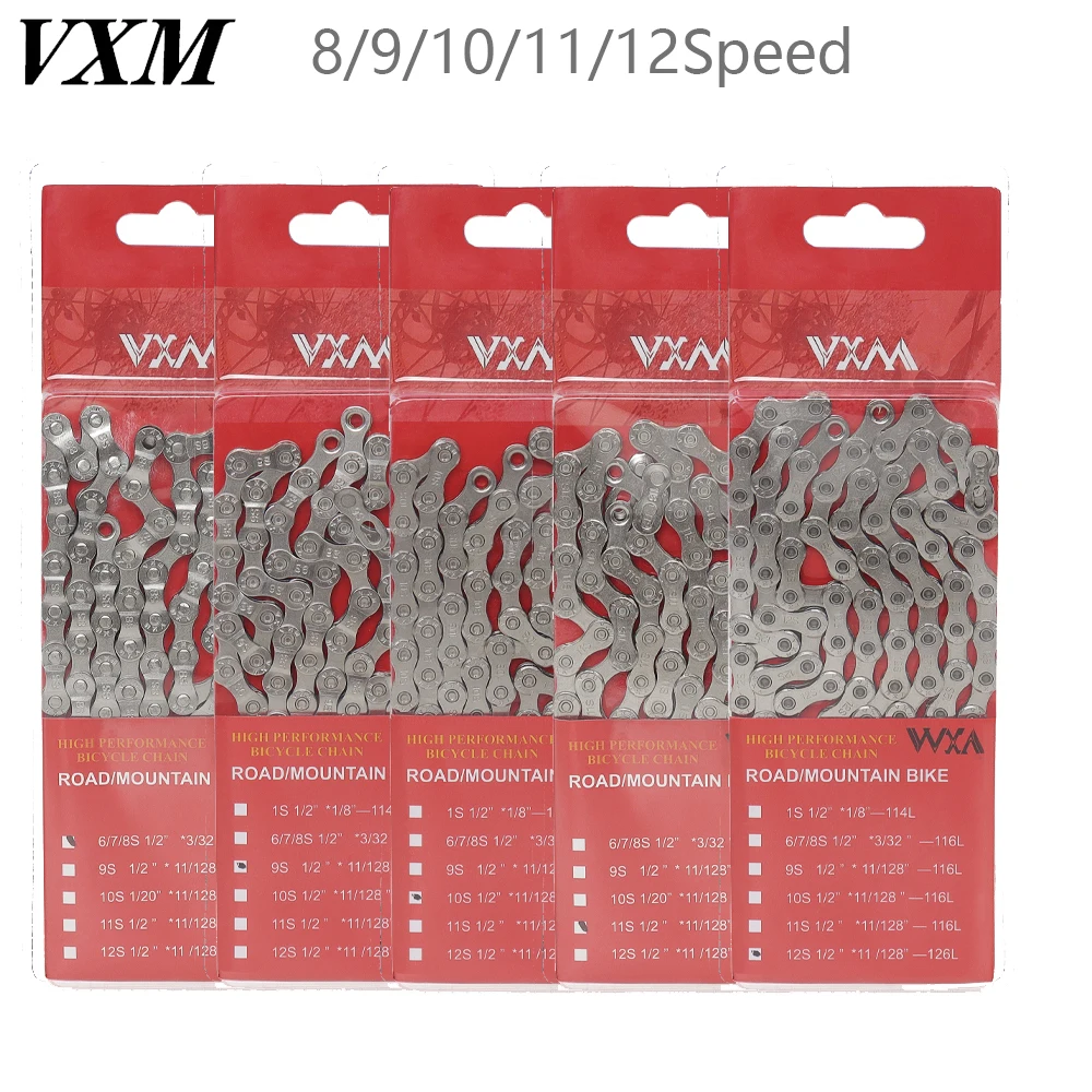 VXM велосипедная цепь 6/7/8/9/10/11/12 скоростная для горного шоссейного велосипеда