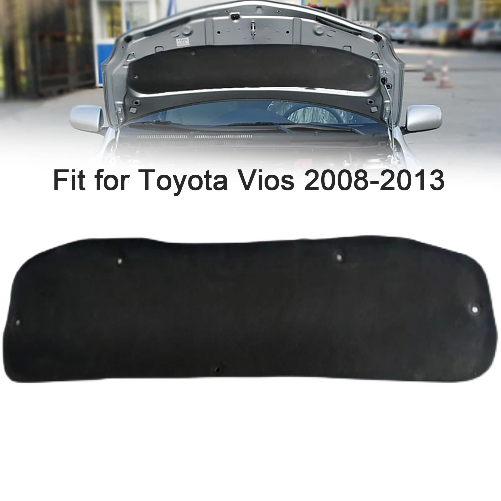 

Автомобильный передний капот, изоляционный хлопковый коврик для двигателя, звукоизоляционный, теплоизоляционный коврик, коврик для Toyota Vios 08-13