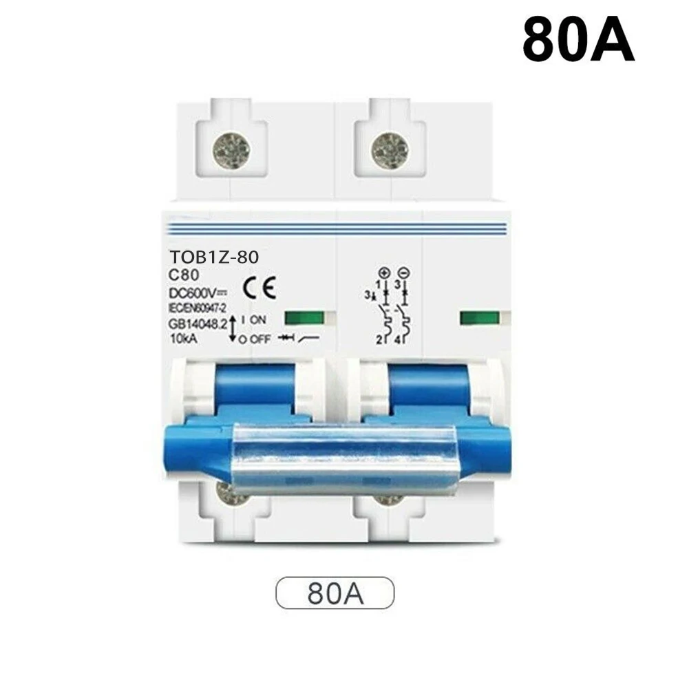 

Circuit Breaker DC MCB For Solar PV 2P 125A 100A 80A 600V Circuit Breaker PV System Battery 400V-600V 2P Solar Energy Systems