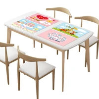 children cartoon table mat waterproof fold non slip primary school desk protector placemats for kids dining tablecloths decor