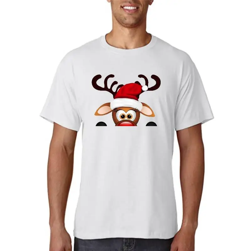 

Women Deer Animal New Year Holiday Tshirt Top Happy Merry Christmas Cartoon Trend Clothes Graphic Style Female Tee T-shirt