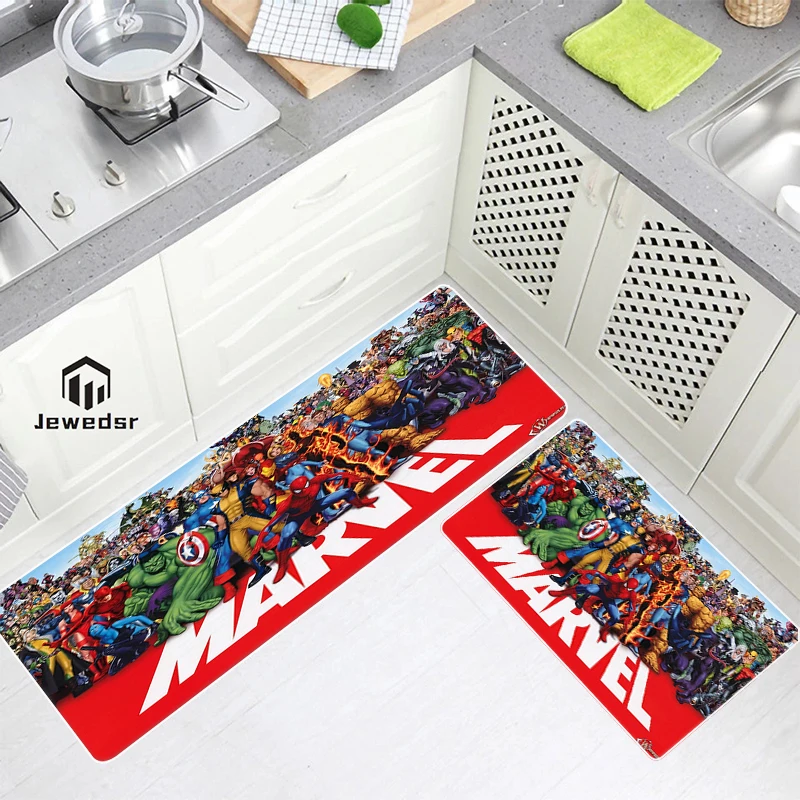 Длинный ковер с логотипом Batmans для девочек моющийся нескользящий кухонный
